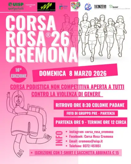 Un passo avanti contro la violenza di genere: l'8 marzo di Cremona è nel segno della Corsa Rosa