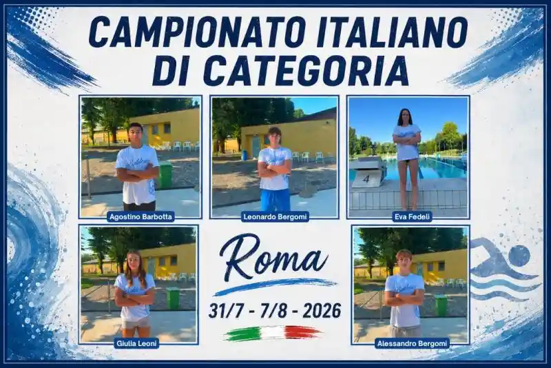 Cinque atleti Baldesio al campionato italiano di categoria in programma a Roma